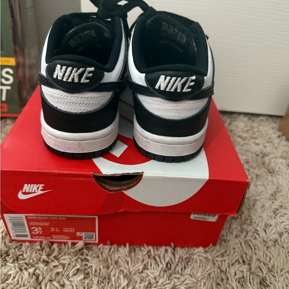 Nike Kids Black and White Low-Top Sneakers